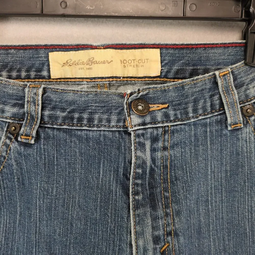 Eddie Bauer Bootcut Stretch Denim Jeans, Women's 12 32x31 Casual Gorpcore Preppy